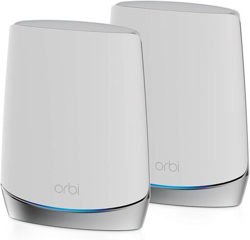 Netgear Netgear - نظام Orbi AX4200 Tri-Band Mesh Wi-Fi 6 (عبوتان) - أبيض (متجدد) in Kuwait