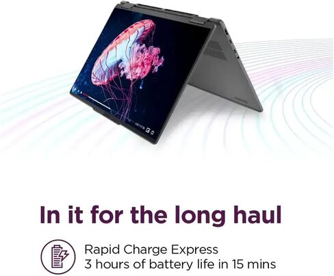 Lenovo Yoga 7 2-in-1 AI Laptop، شاشة لمس 16 بوصة 1920x1200، AMD Ryzen 7 8840HS (Beats i7-12700H)، مساعد الطيار، لوحة مفاتيح بإضاءة خلفية، FP، Win11 W/قلم ستايلس (ذاكرة الوصول العشوائي 16 جيجابايت | 1 تيرابايت SSD + قلم) in Kuwait