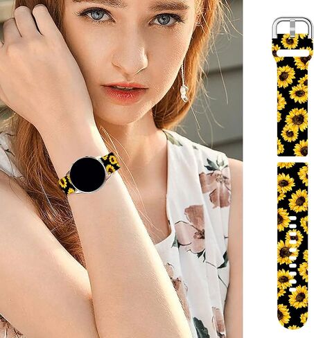 Sport Bands Compatible with Samsung Galaxy Watch 7 6 5 4 40mm 44mm/Watch 6 4 Classic Band 42mm 46mm 43mm 47mm/Watch 5 Pro 45mm/Active 2,20mm Soft Silicone Adjustable Watch Strap Women Men in Saudi Arabia