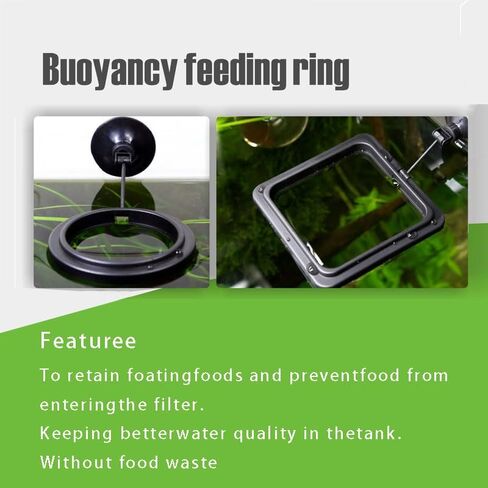 Fish Feeder Square-Shaped Automatic Fish Feeders Reduced Filter Clogging Tank Suitable for All Kinds of Food Tank Accessories in Kuwait