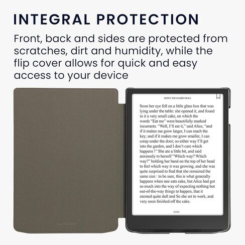 غطاء kwmobile متوافق مع Pocketbook InkPad 4 / Color 3 / Color 2 / Vivlio InkPad 4 / InkPad Color 3 Cover - حافظة القارئ الإلكتروني - رمادي فاتح in Saudi Arabia