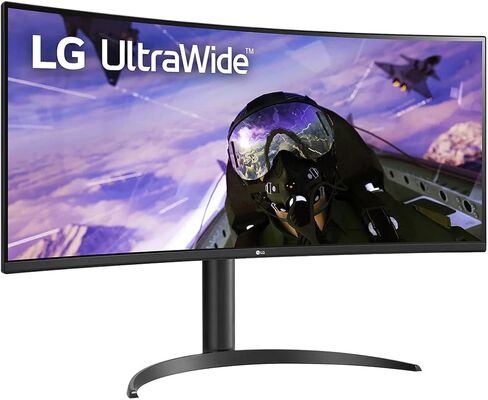LG 34BP65C-B 34" 21:9 QHD UltraWide™ Curved Monitor with 1ms MBR, HDR10, 160Hz Refresh Rate & AMD FreeSync™ Premium, Black in Kuwait