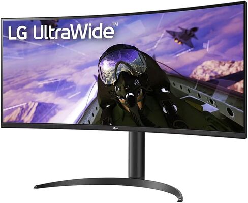 LG 34BP65C-B 34" 21:9 QHD UltraWide™ Curved Monitor with 1ms MBR, HDR10, 160Hz Refresh Rate & AMD FreeSync™ Premium, Black in Kuwait