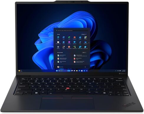كمبيوتر محمول Lenovo Gen 12 ThinkPad X1 Carbon مزود بمعالج Intel Ultra 7 155U، وشاشة WUXGA 100% sRGB غير تعمل باللمس مقاس 14 بوصة، وذاكرة وصول عشوائي 16 جيجابايت بسرعة 6400 ميجاهرتز، ومحرك SSD بأداء 512 جيجابايت من الجيل الرابع، وكاميرا FHD+ IR+ RGB، ونظا in Saudi Arabia