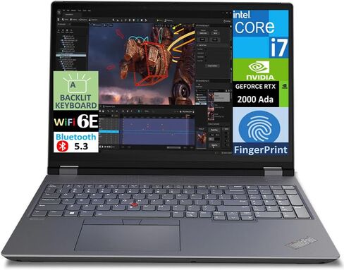 Lenovo ThinkPad P16 Gen 2 Workstation Laptop 16.0" IPS 4K Display (Intel i7-14700HX, 32GB DDR5, 1TB SSD, RTX 2000 Ada, Backlit KB, Fingerprint, 2 Thunderbolt 4, WiFi 6E, Webcam, Win 11 Pro) in Saudi Arabia