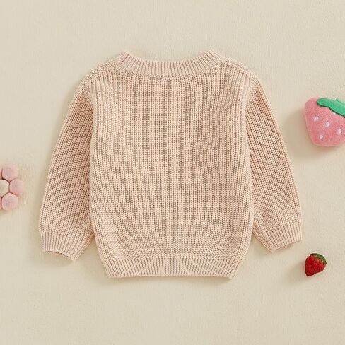 Toddler Infant Baby Girl Knit Sweater Big Sister Little Sister Matching Outfits Long Sleeve Pullover Sweatshirt in Kuwait