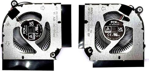 مروحة تبريد وحدة المعالجة المركزية الجديدة + وحدة معالجة الرسومات من Bestparts لجهاز ACER Predator Helios 300 (PH315-55 PH317-56)، P/N: لـ FPK8 DFSCL12E06486T، NS8CC19، مروحة 12 فولت (شفرة مروحة ABS) in Kuwait