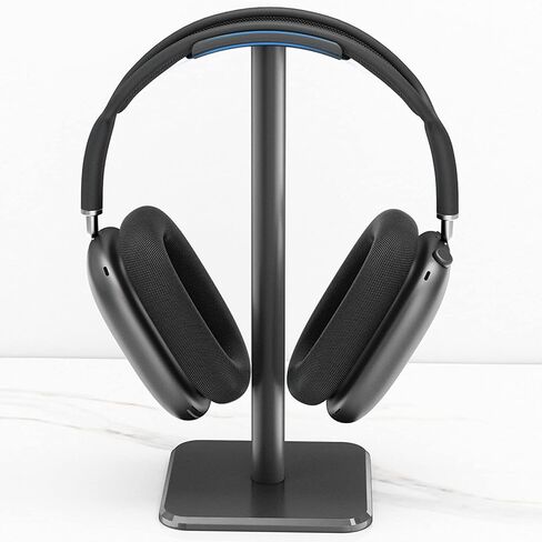 Cuifati Headphone Stand, Aluminum Desktop Headset Stand, Headset Earphone Holder with Solid Base TPU Tray, for AirPods for Beats for Bose for HyperX, Easy to Install (Black) in Saudi Arabia