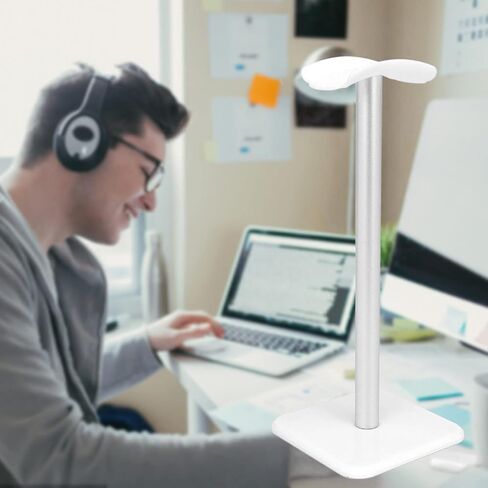Cuifati Headphone Stand, Aluminum Desktop Headset Stand, Headset Earphone Holder with Solid Base TPU Tray, for AirPods for Beats for Bose for HyperX, Easy to Install (Black) in Saudi Arabia