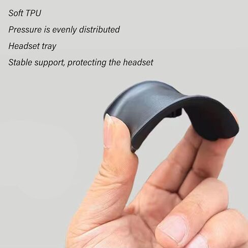 Cuifati Headphone Stand, Aluminum Desktop Headset Stand, Headset Earphone Holder with Solid Base TPU Tray, for AirPods for Beats for Bose for HyperX, Easy to Install (Black) in Saudi Arabia