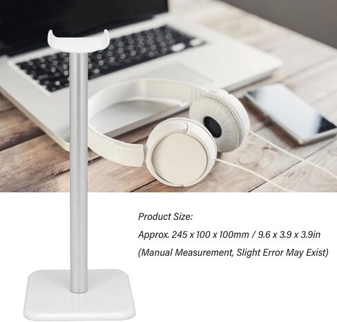 Cuifati Headphone Stand, Aluminum Desktop Headset Stand, Headset Earphone Holder with Solid Base TPU Tray, for AirPods for Beats for Bose for HyperX, Easy to Install (Black) in Saudi Arabia