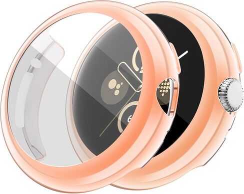 RICHONE [5Pack] Compatible with Google Pixel Watch 3 (45mm) Screen Protector Cases High Sensitivity Lightweight Anti-Fall Face Covers Google Smart Watch Accessories for Women Men (Pixel 3 Watch 45MM) in Kuwait