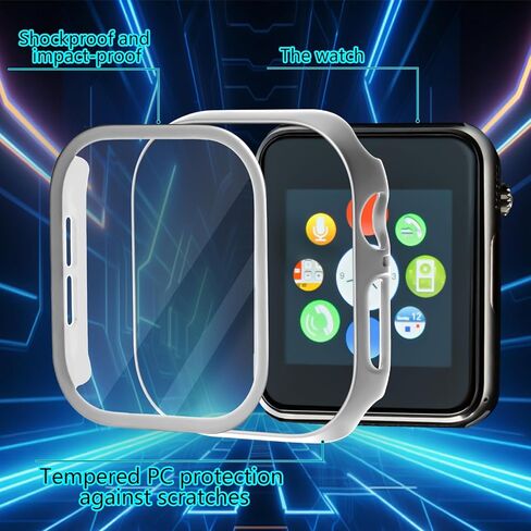 حافظة مكونة من 7 عبوات متوافقة مع ساعة Apple مقاس 46 مم مع واقي شاشة من الزجاج المقوى، وغطاء ممتص للصدمات صلب رفيع للغاية من البولي كربونات لغطاء واقٍ مقاوم للخدش مقاس 46 مم in Kuwait