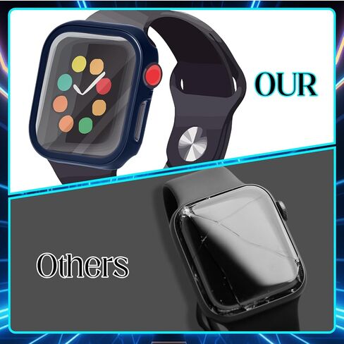 حافظة مكونة من 7 عبوات متوافقة مع ساعة Apple مقاس 46 مم مع واقي شاشة من الزجاج المقوى، وغطاء ممتص للصدمات صلب رفيع للغاية من البولي كربونات لغطاء واقٍ مقاوم للخدش مقاس 46 مم in Kuwait