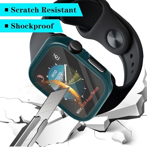 حافظة مكونة من 7 عبوات متوافقة مع ساعة Apple مقاس 46 مم مع واقي شاشة من الزجاج المقوى، وغطاء ممتص للصدمات صلب رفيع للغاية من البولي كربونات لغطاء واقٍ مقاوم للخدش مقاس 46 مم in Kuwait