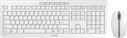 CHERRY Stream Desktop - Wireless Keyboard and Mouse Combo - US Layout - QWERTY Keyboard (White) in Saudi Arabia