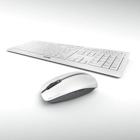 CHERRY Stream Desktop - Wireless Keyboard and Mouse Combo - US Layout - QWERTY Keyboard (White) in Saudi Arabia