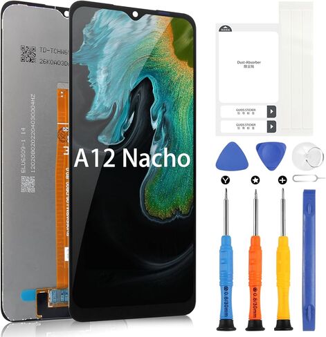 لاستبدال شاشة Samsung Galaxy A12 Nacho، شاشة LCD لـ A127 SM-A127u A127f A127w A127m A127a زجاج محول رقمي لشاشة تعمل باللمس مجموعة كاملة مع أدوات إصلاح in Saudi Arabia