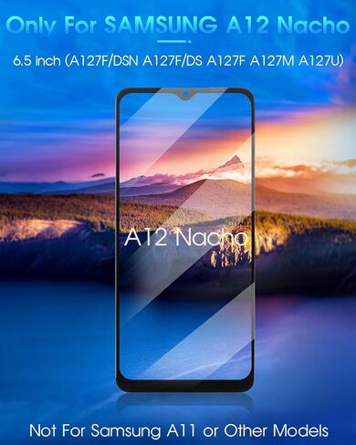 لاستبدال شاشة Samsung Galaxy A12 Nacho، شاشة LCD لـ A127 SM-A127u A127f A127w A127m A127a زجاج محول رقمي لشاشة تعمل باللمس مجموعة كاملة مع أدوات إصلاح in Saudi Arabia