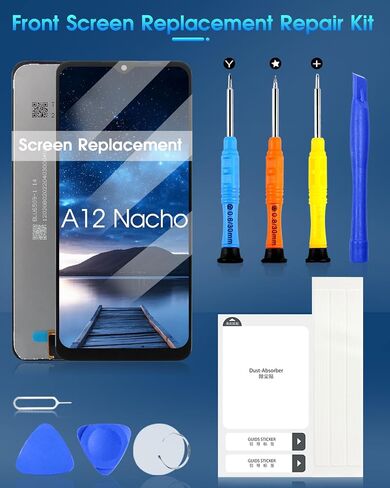 لاستبدال شاشة Samsung Galaxy A12 Nacho، شاشة LCD لـ A127 SM-A127u A127f A127w A127m A127a زجاج محول رقمي لشاشة تعمل باللمس مجموعة كاملة مع أدوات إصلاح in Saudi Arabia