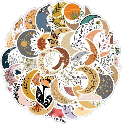 100 قطعة من ملصقات الزهور كوكبة علامات زودياك الزهور الشارات الفينيل ملصقات الزهور المقاومة للماء للمراهقين والبالغين زجاجة مياه للكمبيوتر المحمول لوح التزلج سجل القصاصات قارورة مائية للأطفال المراهقين ديكورات يدوية (زهور كوكبة) in Kuwait