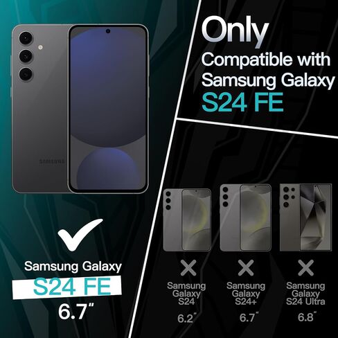 JETech Slim Fit Case for Samsung Galaxy S24 FE, Flexible Soft TPU Shockproof Thin Phone Cover with Matte Finish (Black) in Saudi Arabia