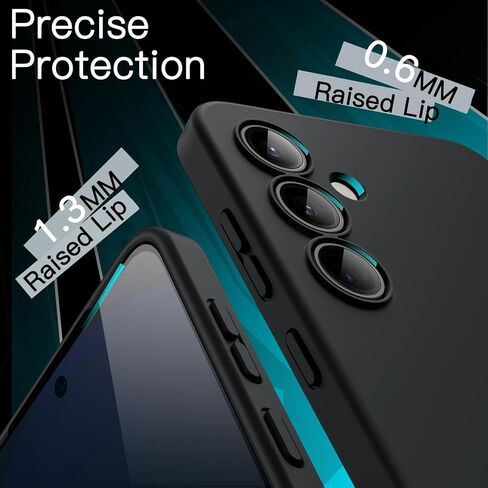 JETech Slim Fit Case for Samsung Galaxy S24 FE, Flexible Soft TPU Shockproof Thin Phone Cover with Matte Finish (Black) in Saudi Arabia