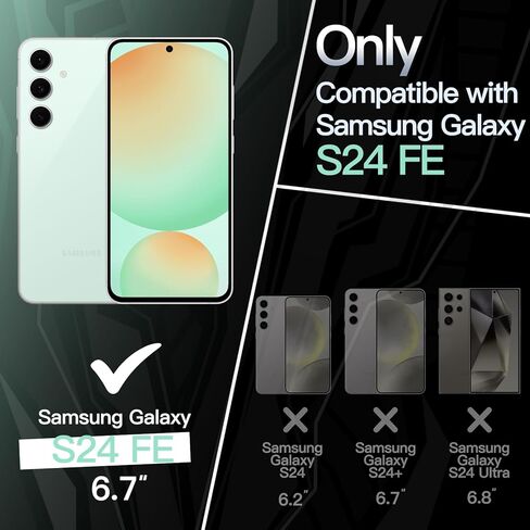 JETech Slim Fit Case for Samsung Galaxy S24 FE, Flexible Soft TPU Shockproof Thin Phone Cover with Matte Finish (Black) in Saudi Arabia