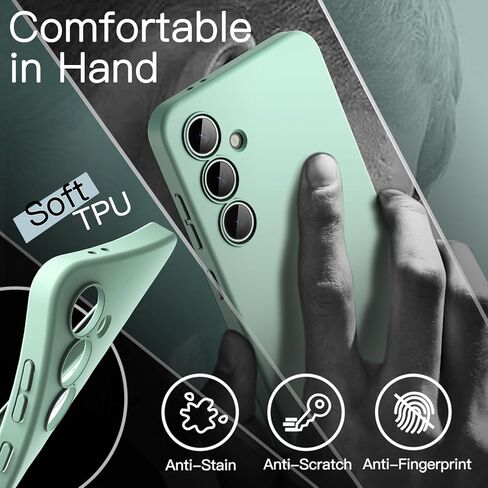 JETech Slim Fit Case for Samsung Galaxy S24 FE, Flexible Soft TPU Shockproof Thin Phone Cover with Matte Finish (Black) in Saudi Arabia