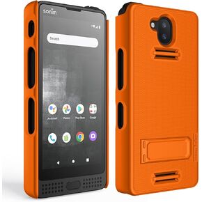 Case Compatible with Sonim XP10 (XP9900), Protective Shell Case with Kickstand and Screen Protector (Yellow)