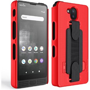 Case Compatible with Sonim XP10 (XP9900), Protective Shell Case with Handstrap, Kickstand and Screen Protector (Yellow)