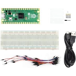 Waveshare Starter, Compatible with Raspberry Pi Pico 2 Microcontroller Board, Based On Official RP2350 Chip, Dual-Core & Dual-Architecture Design, 4 Items
