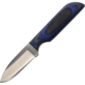 Anza USA Handmade Craftmanship Knives Blue and Black Wood Handle 6.5"" Overall, WKR6BBW