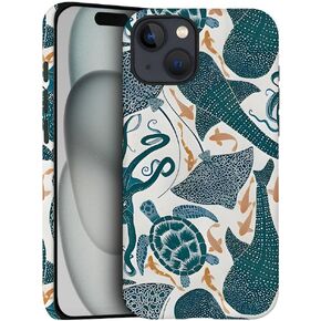 Case for iPhone 14 - Turtle Whale Shark Octopus Fish Phone Case - [Drop Protection Case Cover] - Hybrid Case for Girl Women