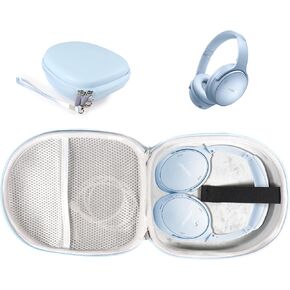 CaseSack Case for Bose QuietComfort Bluetooth Headphones with Microphone, QuietComfort 45, 35, 35 II, Replacement case only (Blue)