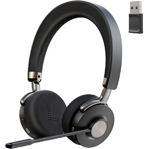 MAIRDI Wireless Headset, Bluetooth Headset with Microphone for PC (AI Noise Cancelling), 40 Hrs Working Time, Bluetooth Phone Headset for Office Work Call Center Laptop Computer Teams