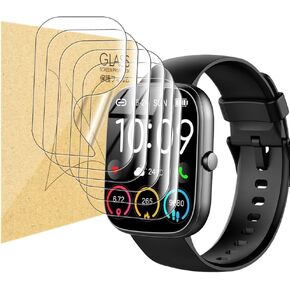 LYSANDRA Compatible for uaue T60 Smart Watch 1.91", [6 Pack] Full Coverage TPU Clear Film Compatible for uaue T60 1.91" Smart Watch