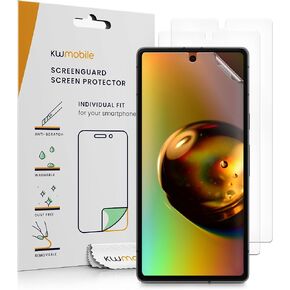 kwmobile Screen Protectors Compatible with Google Pixel 7a Screen Protector - 3X Ultra-Clear Transparent Phone Films