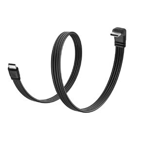 USB C Cable, 90 Degree Right Angle USB C to USB C Data Transfer CableC Flat USB C Charging Cable for Tablet,Laptop or USB-C Devices11 in/30 cm(Down Angle)