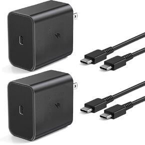 2Pack 45W USB C Charger Super Fast Charger Type C for Samsung Galaxy S23 Ultra Charger Fast Charging /S22 Ultra/S23+/S23/S22+/S22/S21/Note 10 Plus/20,Galaxy Tab S8+/S7+ PPS Charger (5ft Cable)