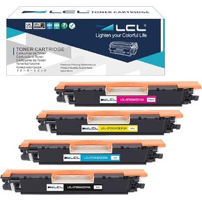LCL Remanufactured Toner Cartridge Replacement for HP 130A CF350A CF351A CF352A CF353A MFP M176 M176FN M177 M176n M177FW (4-Pack Black Cyan Magenta Yellow)