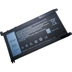 WDX0R Laptop Battery for Dell Inspiron 15 5565 5567 5568 5578 17 7560 7569 7570 7579 7573 7580 7586 14 7460 Fit PN:T2JX4 0T2JX4 C4HCW 0C4HCW CYMGM P74G[11.4V 42WH], black
