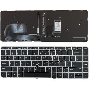 Laptop Replacement US Layout with Backlight with Pointing Keyboard for HP EliteBook 840 G3 745 G3 745 G4 840 G4 848 G4 836308-001 821177-001 NSK-CY2BV 836307-031 819877-B31