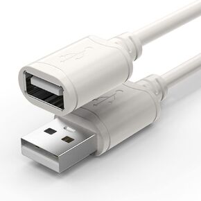 كابل تمديد USB بطول 3.3 قدم من النوع A ذكر إلى أنثى سلك تمديد كابل USB 2.0 متوافق مع كاميرا الويب، لوحة الألعاب، لوحة مفاتيح USB، محرك فلاش، القرص الصلب، الطابعة...