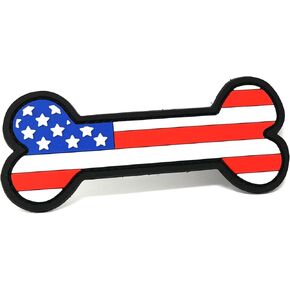 American Flag Dog Bone PVC Rubber Funny Tactical Hook and Loop Patch for Dog Vests and Harnesses