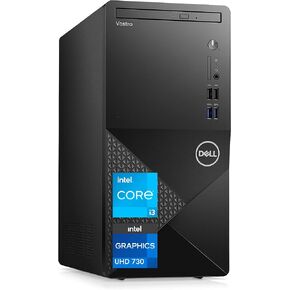 Dell Vostro 3910 Desktop Computer | 12th Gen Intel Core i3-12100 Processor | 32GB RAM | 2TB PCIe SSD | Intel UHD Graphics 730 | WiFi 6 | DVD-RW | Display Port | HDMI | Windows 11 Pro