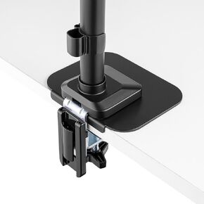 Gladiator Joe Steel Reinforcement Bracket Mount Plate for Thin, Glass, and Other Fragile Table Tops, Clamp Compatible with Most Monitor Stand Rectangle-Clamp Installations, Black, GJLXMA-06