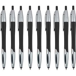 Stylus with Ball Point Pen for iPad Mini, iPad 2/3, New iPad, iPhone 5 4S 4 3GS, iPod Touch, Motorola Xoom, Xyboard, Droid, Samsung Galaxy S IV / S4, Galaxy S III/S3 (12 Pack) Black