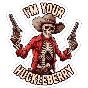 I'm Your Huckleberry Sticker Decal Vinyl Small Waterproof for Water Bottle Mug Passport Book Scrapbook Notebook Laptop Tumbler Skateboard Computer Phone Size Funny Gift Car Stickers ID44990