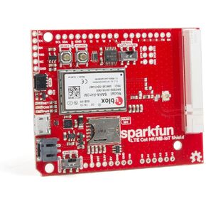 SparkFun LTE CAT M1/NB-IoT Shield - SARA-R4 -Add Data Network Compatible with Arduino or Compatible microcontrollers Wireless High-Bandwidth Cellular functionality Low Power Consumption R3 Footprint